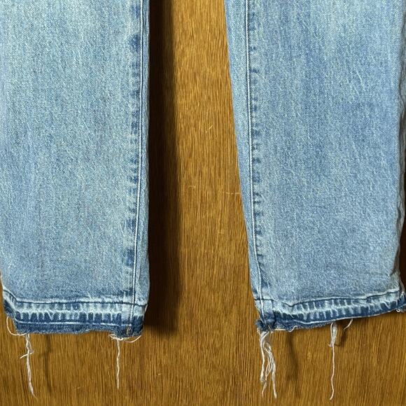 Madewell The Curvy '90s Straight Mid-Rise Jean Barbosa Wash Raw Hem Size 23 Tall - Picture 8 of 12